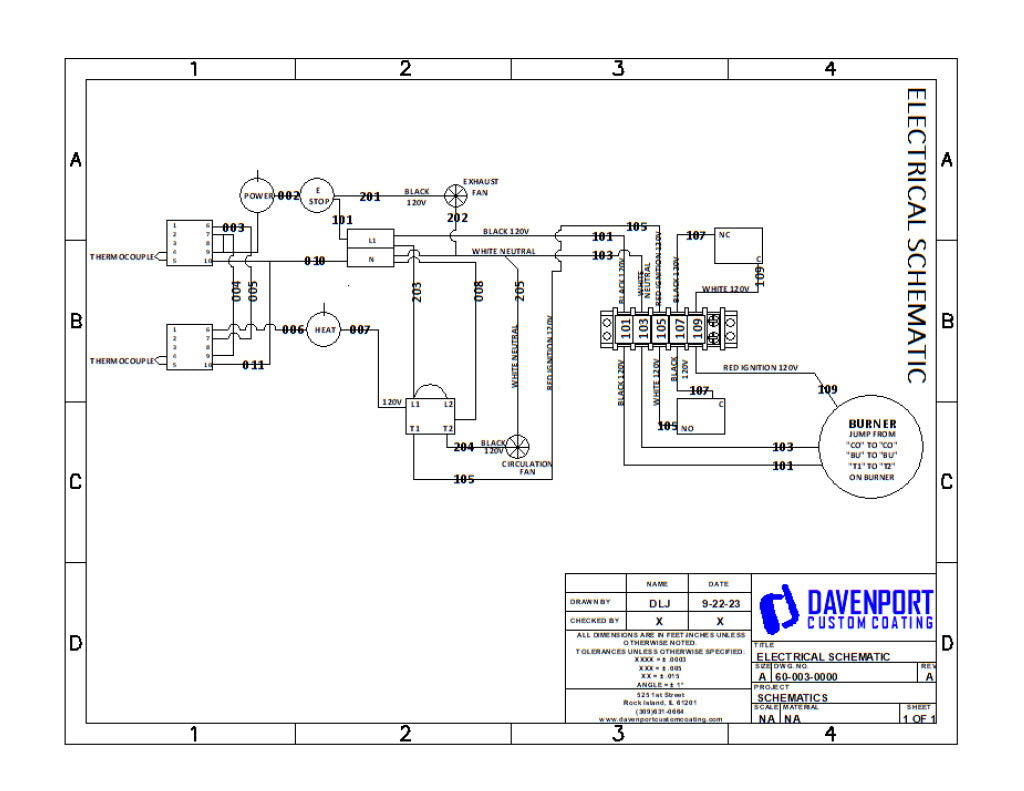 4x4x8 Powder Coating Oven