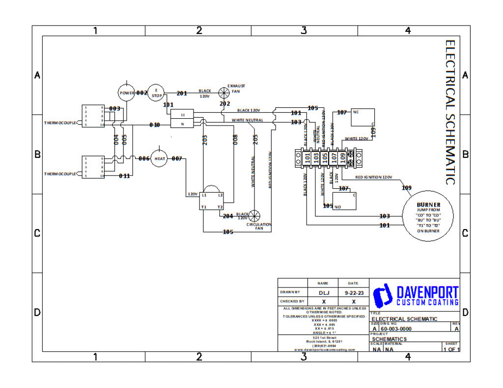 6x6x8 Powder Coating Oven