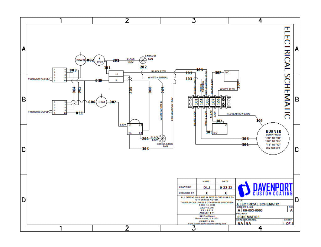 6x6x15 Powder Coating Oven