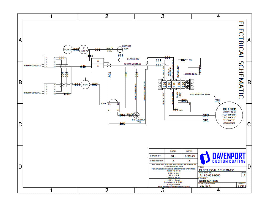 8x8x12 Powder Coating Oven
